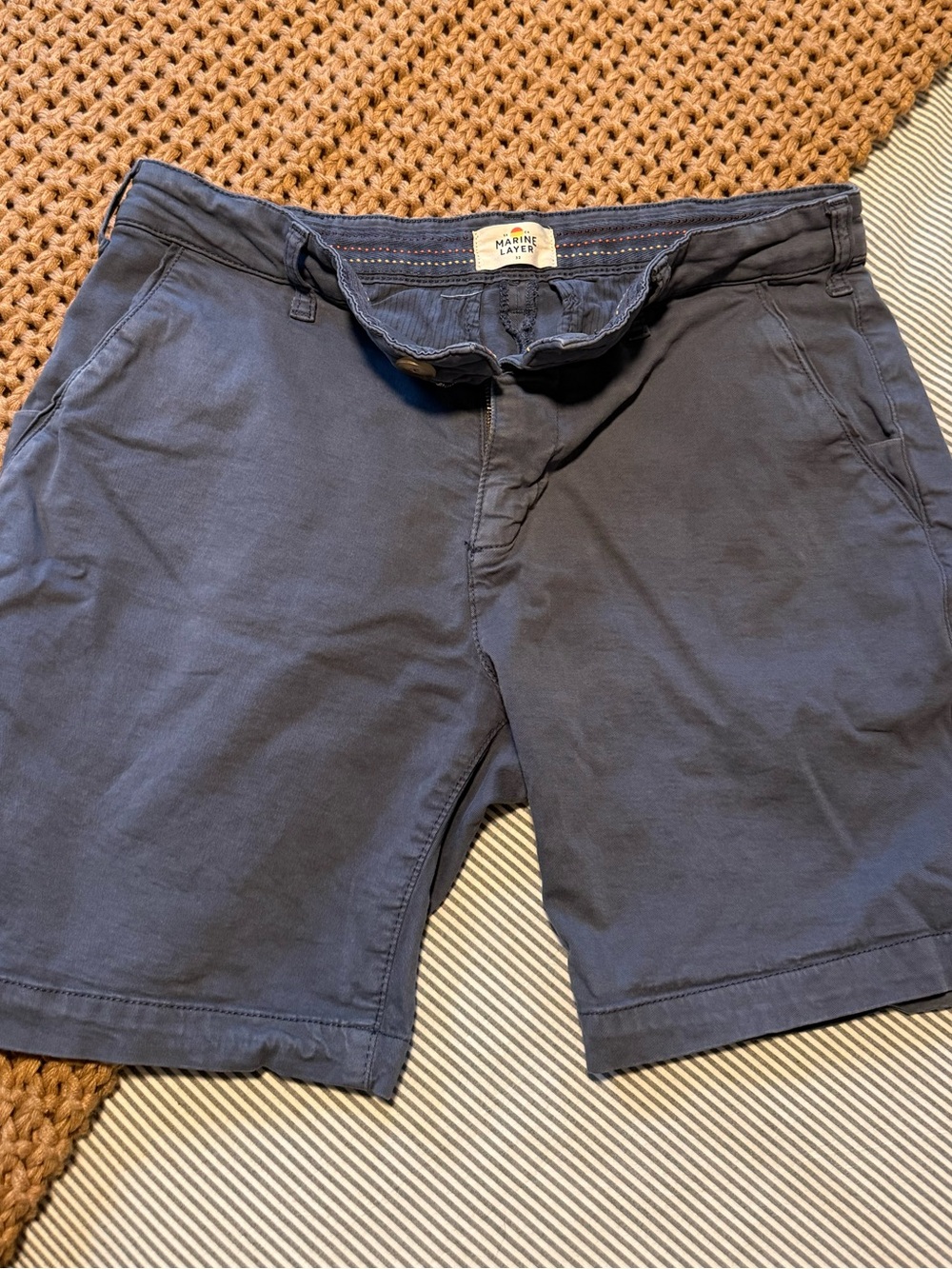 Marine Layer Twill Cotton Shorts